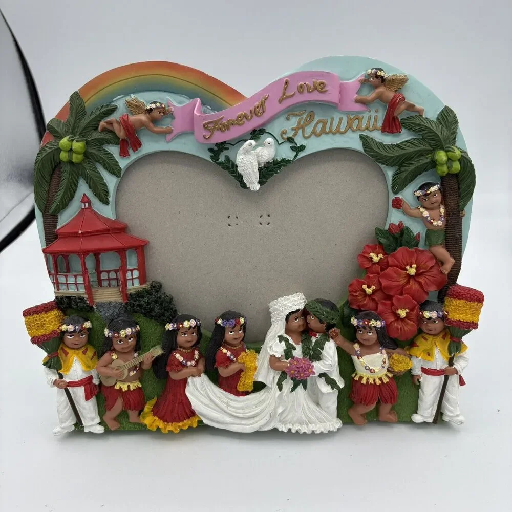 MTA Hawaii 3D Picture Photo Frame Wedding Forever Love Native People‎ Bride F1